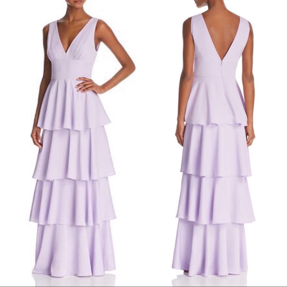 Petite Nicole Miller size 4 tiered gown
